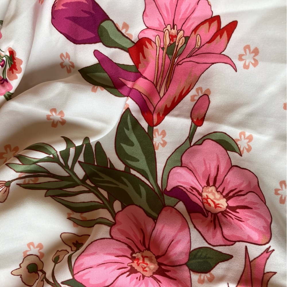 COMMENSE Pink Green Floral Print Halter Open Back Maxi Dress NWT - Picture 6 of 16